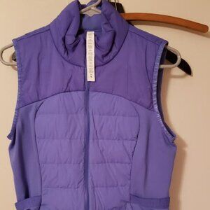 lululemon athletica Down for a Run vest, Size 10, PURPLE
